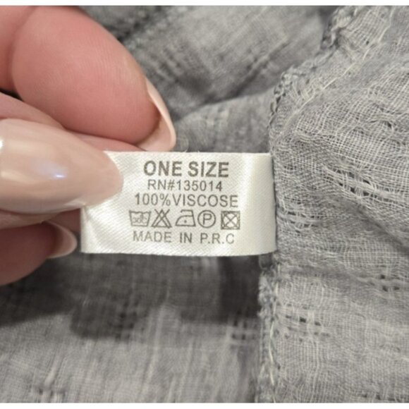 Janice Apparel Embroidered Open Front Kimono One Size Beach Coverup Visccose - Picture 8 of 8